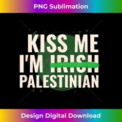 Kiss Me Iu2019m Irish Palestinian - Funny St Patricks Day - Innovative PNG Sublimation Design - Lively and Captivating V