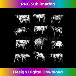 Cow Vintage Farming Highland Cows Bull Farm Animal Western - Luxe Sublimation PNG Download - Striking & Memorable Impres