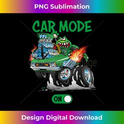 Car Mode On Funny Seventies Classic Car Dragster Cartoon - Chic Sublimation Digital Download - Enhance Your Art with a D