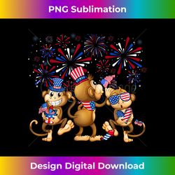 Monkey Fireworks Sunglasses Hat Merica Funny 4th Of July - Exclusive Sublimation Digital File