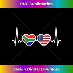 south africa usa heartbeat flag south african american tank top - special edition sublimation png file