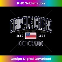 Womens USA FLAG Stars & Stripes Cripple Creek Colorado V-Neck - Exclusive PNG Sublimation Download