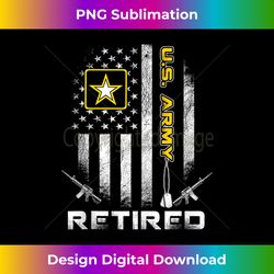 Retired US Army American Flag Retirement 2021 Men Women Tank Top - Premium Sublimation Digital Download
