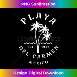 Retro Cool Playa Del Carmen Vintage Mexico Beaches Palm Tree Tank Top - Sublimation-Ready PNG File