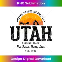 Retro Vintage State of Utah Long Sleeve - Premium Sublimation Digital Download