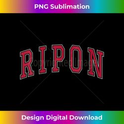 Womens Ripon Wisconsin Souvenir College Style Red Text V-Neck - PNG Sublimation Digital Download