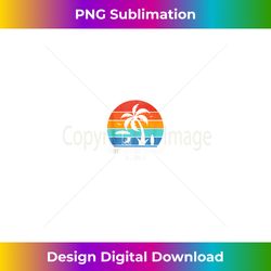 Pensacola Beach Florida Palm Tree Vintage Sunset Summer Tank Top - Premium PNG Sublimation File