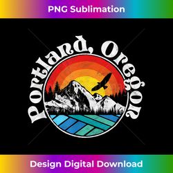 Portland Oregon Vintage Mountain Outdoor Hiking Shirt - Exclusive PNG Sublimation Download