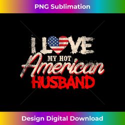 Womens I Love My Hot American Husband Tank Top 3 - Vintage Sublimation PNG Download
