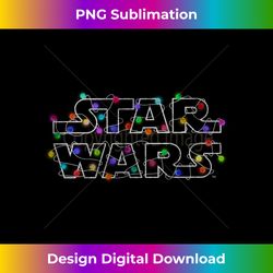 Star Wars Christmas Lights Logo Long Sleeve 2 - Creative Sublimation PNG Download