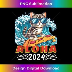 Say Hello To Aloha Cat Pizza Surfing Wave Vacation Tank Top - Professional Sublimation Digital Download
