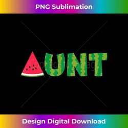 Aunt Watermelon Funny Summer Fruit Family Vacation Party - Creative Sublimation PNG Download