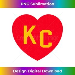 BlackRed KC I Heart Kc Heart Logo Kansas City Black & Red Long Sleeve - Digital Sublimation Download File
