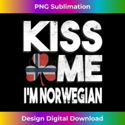 Kiss Me I'm Norwegian St.Patrick's Day Norway Irish Gift - Signature Sublimation PNG File