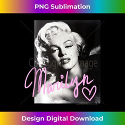 Marilyn Monroe black and white, pink handwriting Tank Top - Exclusive Sublimation Digital File