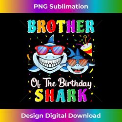 Brother Of The Shark Birthday Family Birthday Little Brother - Retro PNG Sublimation Digital Download