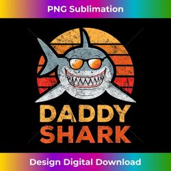 Daddy Shark Sunglasses Distressed - Modern Sublimation PNG File
