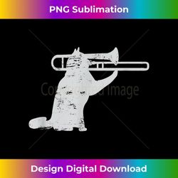Jazz Cat Playing Trombone For Brass Players - Digital Sublimation Download File