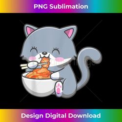 Cat Eating Kimchi Cat Shirt Ramen and Kimchi Cute Kawaii Cat - Artistic Sublimation Digital File