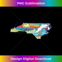 North Carolina Outdoors Retro Nature Lover Graphic 1 - Decorative Sublimation PNG File