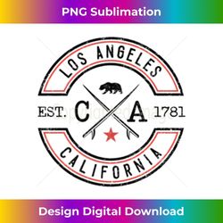 Los Angeles California CA Beach Retro Surfer Front & Back 1 - Instant PNG Sublimation Download