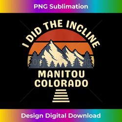 Manitou Colorado The Incline Hike I Did It Retro Sunset 1 - Retro PNG Sublimation Digital Download