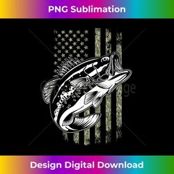 Bass Fishing American Camo USA Flag for Fisherman - PNG Sublimation Digital Download