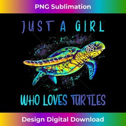 Funny Turtle Watercolor Sea Ocean Art Lovers Girl - PNG Sublimation Digital Download