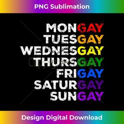 Mongay Tuesgay Gay Agenda LGBTQ Awareness Rainbow - Elegant Sublimation PNG Download
