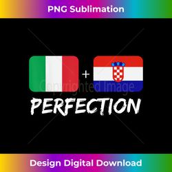 Italian And Croatian Perfection Mix DNA Heritage Flag 1 - Elegant Sublimation PNG Download