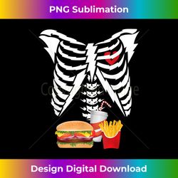 Xray Skeleton Rib Cage Burger Halloween Scary Face Hamburger 2 - Aesthetic Sublimation Digital File