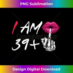 I'm 39 plus 1 middle finger Skull funny 40th birthday - PNG Sublimation Digital Download
