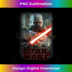 Star Wars Darth Malgus Lightsaber Portrait Logo 1 - Vintage Sublimation PNG Download