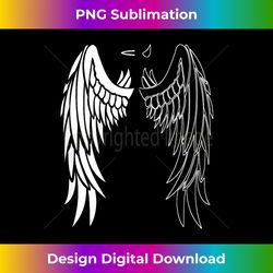 Half Angel Half Devil Back of Design - Elegant Sublimation PNG Download
