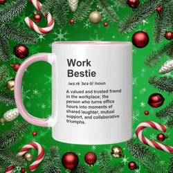 work bestie mug christmas gift mug for favourite co-worker