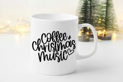 coffee christmas music mug & coaster gift set xmas winter friend gifts keepsake
