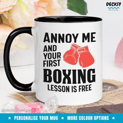 boxing coffee mug, boxing coach gift, funny gift for boxer, boxing trainer gift, boxing training mug, gym instructor gif