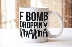 f bomb mum mama coffee cup & coaster gift set mothers day gift funny mum gift