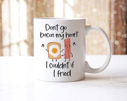 dont go bacon my heart mug and coaster gift set funny eggs valentines day gifts