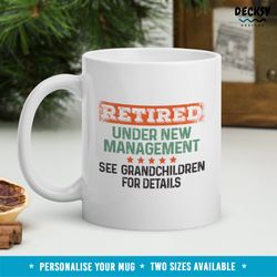 funny grandparents mug, retired grandpa gift from grandkids