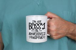 funny mug and coaster gift set i am not bossy birthday office coffee cup gifts
