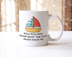 funny mug and coaster gift set row your boat funny coffee tea cup novelty gifts