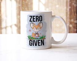 zero fox given mug and coaster gift set birthday christmas coffee tea cup gifts