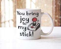 Joystick Mug & Coaster Set Novelty Gamer Gaming Handle Christmas Coffee Tea Gift