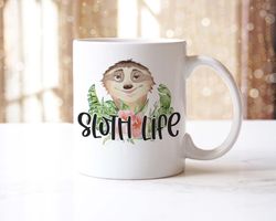 sloth life mug and coaster gift set funny cute sloth mug tea coffee cup gifts