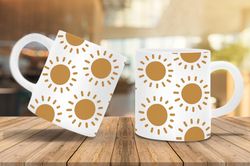 sun mug and coaster gift set sun rise doodle birthday gift tea coffee keepsake