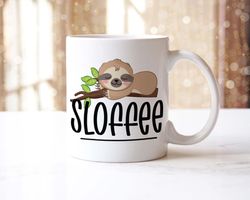 sloffee mug and coaster gift set cute sloth funny coffee mug tea coffee cup gift