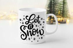 snowflake mug & coaster gift set christmas gift xmas coffee cup present keepsake-1