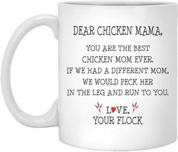 Dear Chicken Mama Ceramic Coffee Mug Funny Chicken Gifts For Women Chicken Gifts Chicken Lady Chicken Mom Chicken Mug Ch