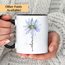 Daisy Mug, Daisy Gifts, Daisy Flower Cup, Daisy Flower Coffee Mug, Daisy Coffee Cup, Daisy Gifts For Her, Flower Custom